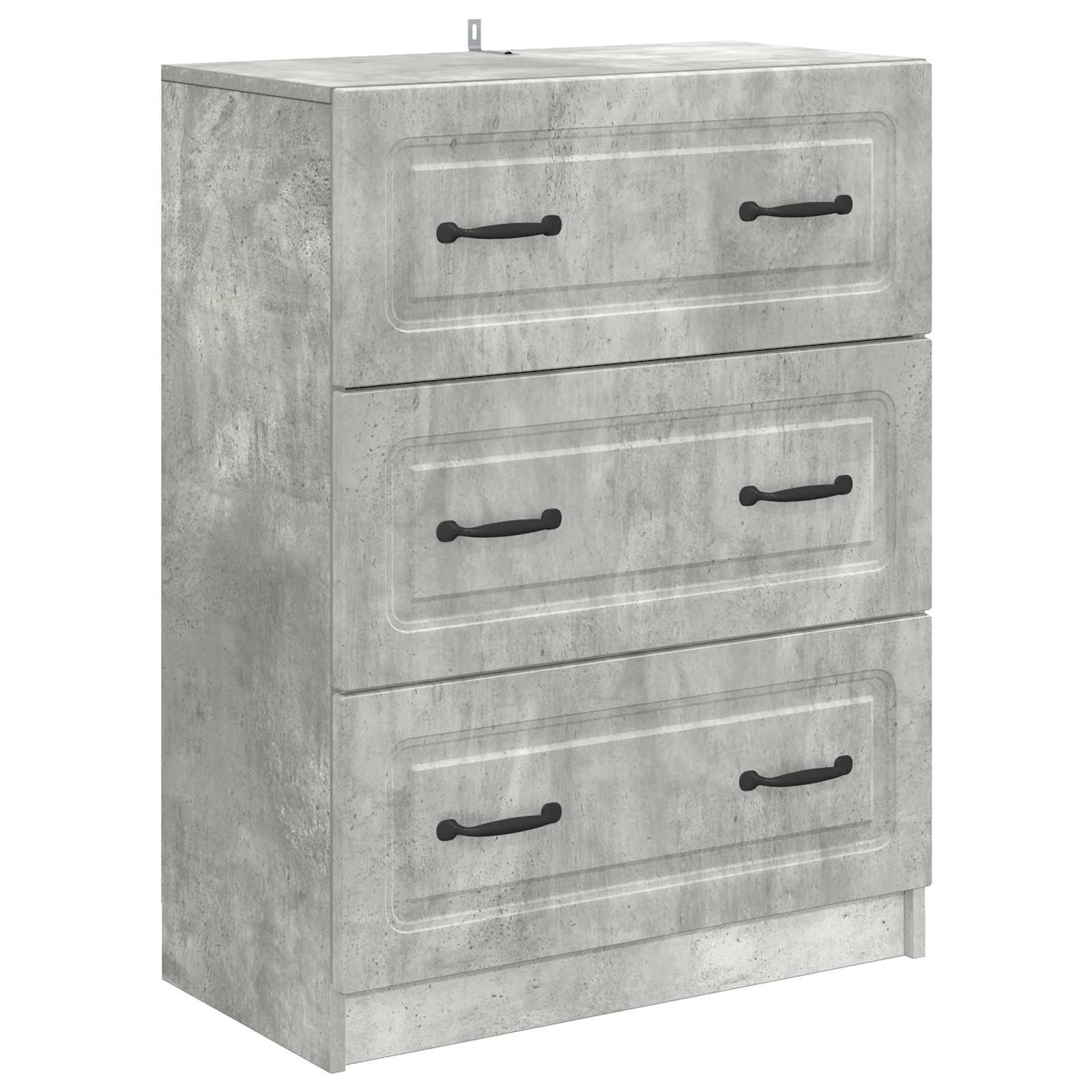Ladenkast Betongrijs 66 x 34,5 x 87 cm Bewerkt hout