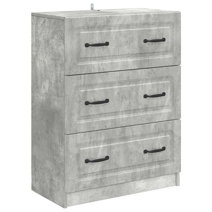 Ladenkast Betongrijs 66 x 34,5 x 87 cm Bewerkt hout