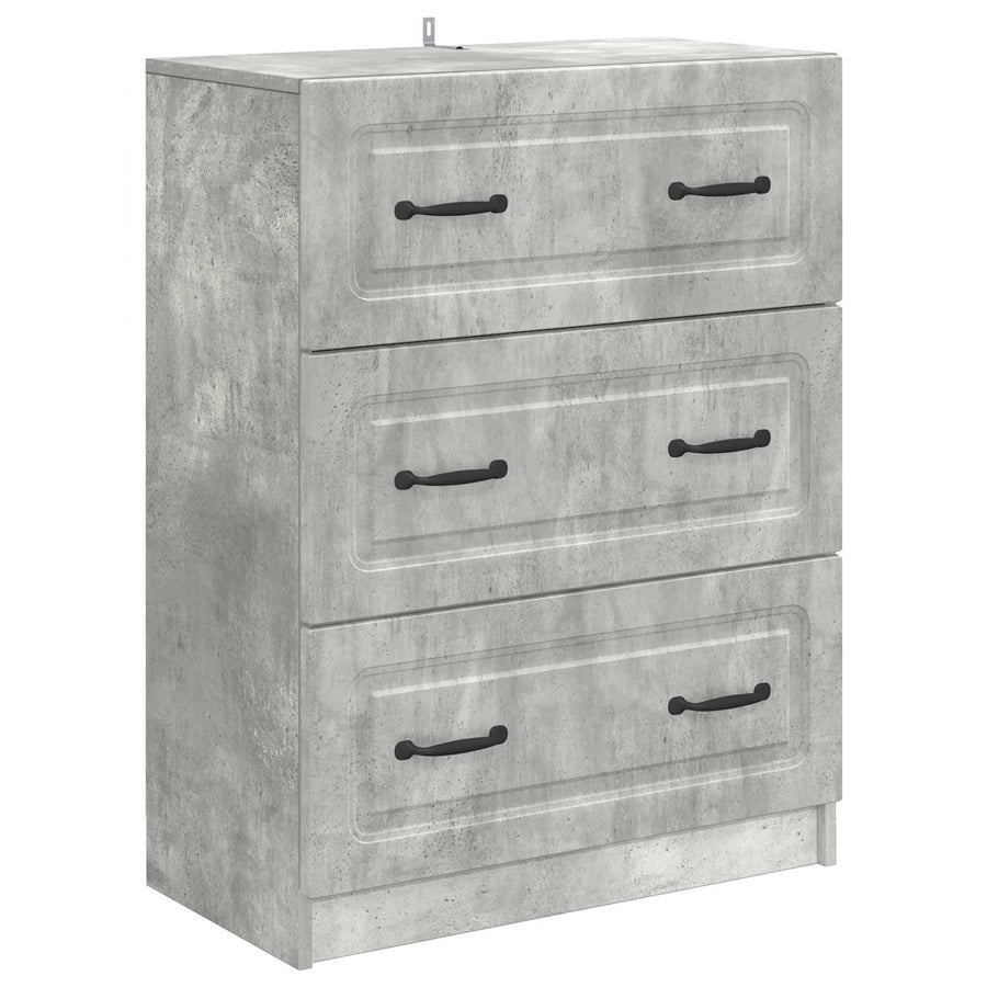 Ladenkast Betongrijs 66 x 34,5 x 87 cm Bewerkt hout
