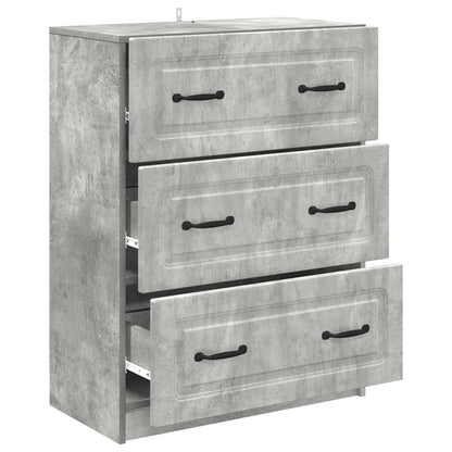 Ladenkast Betongrijs 66 x 34,5 x 87 cm Bewerkt hout