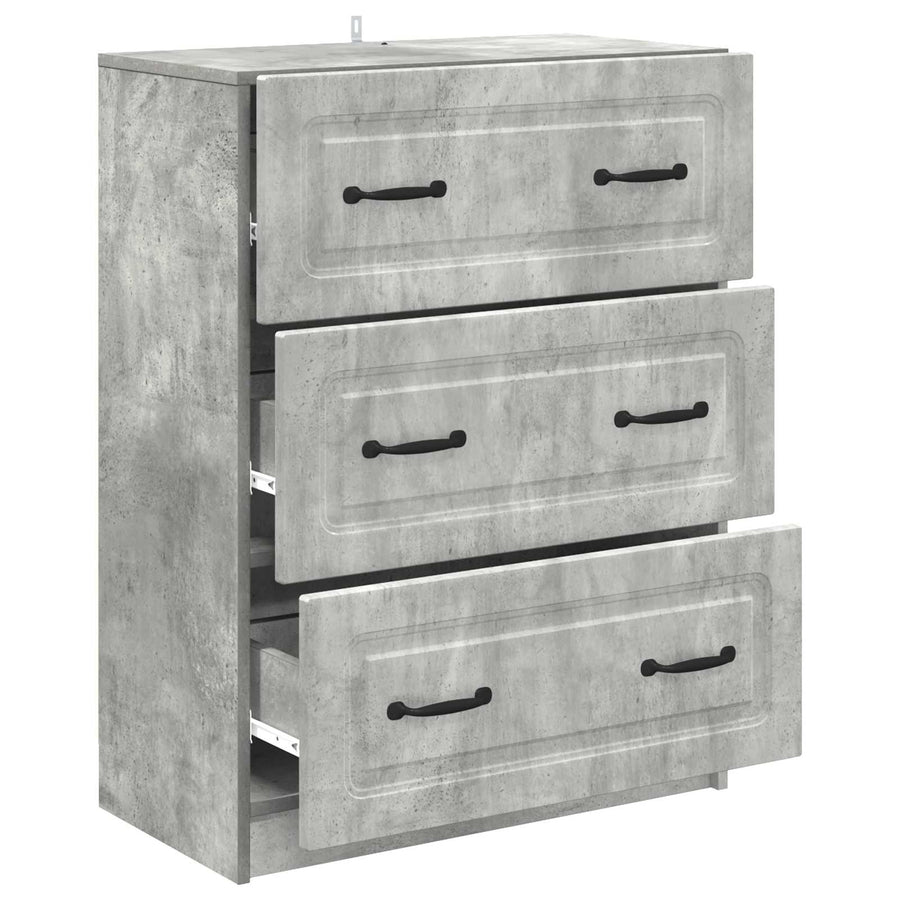 Ladenkast Betongrijs 66 x 34,5 x 87 cm Bewerkt hout