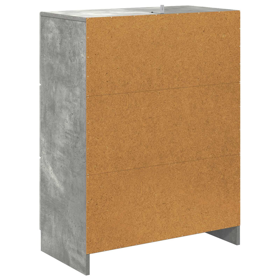Ladenkast Betongrijs 66 x 34,5 x 87 cm Bewerkt hout