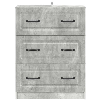 Ladenkast Betongrijs 66 x 34,5 x 87 cm Bewerkt hout