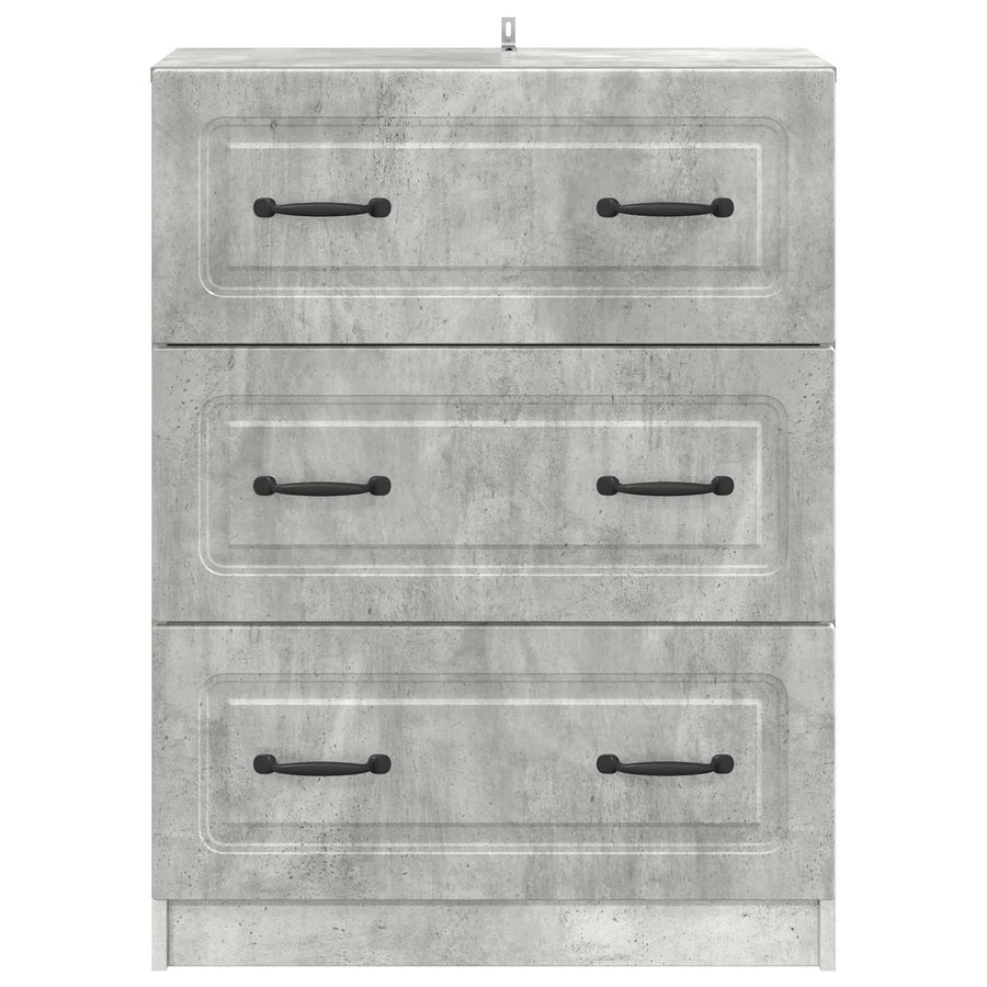 Ladenkast Betongrijs 66 x 34,5 x 87 cm Bewerkt hout