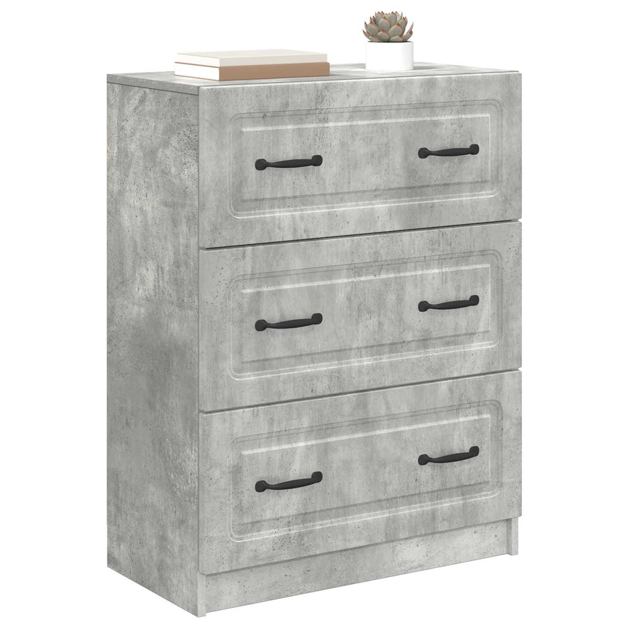 Ladenkast Betongrijs 66 x 34,5 x 87 cm Bewerkt hout