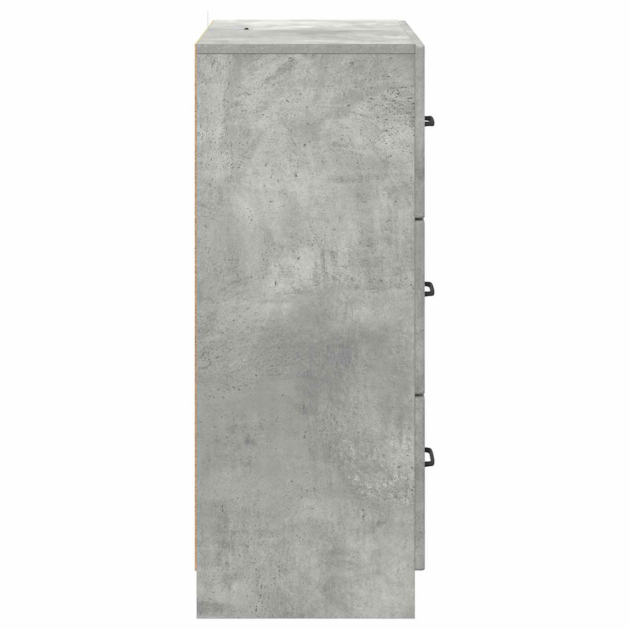 Ladenkast Betongrijs 66 x 34,5 x 87 cm Bewerkt hout