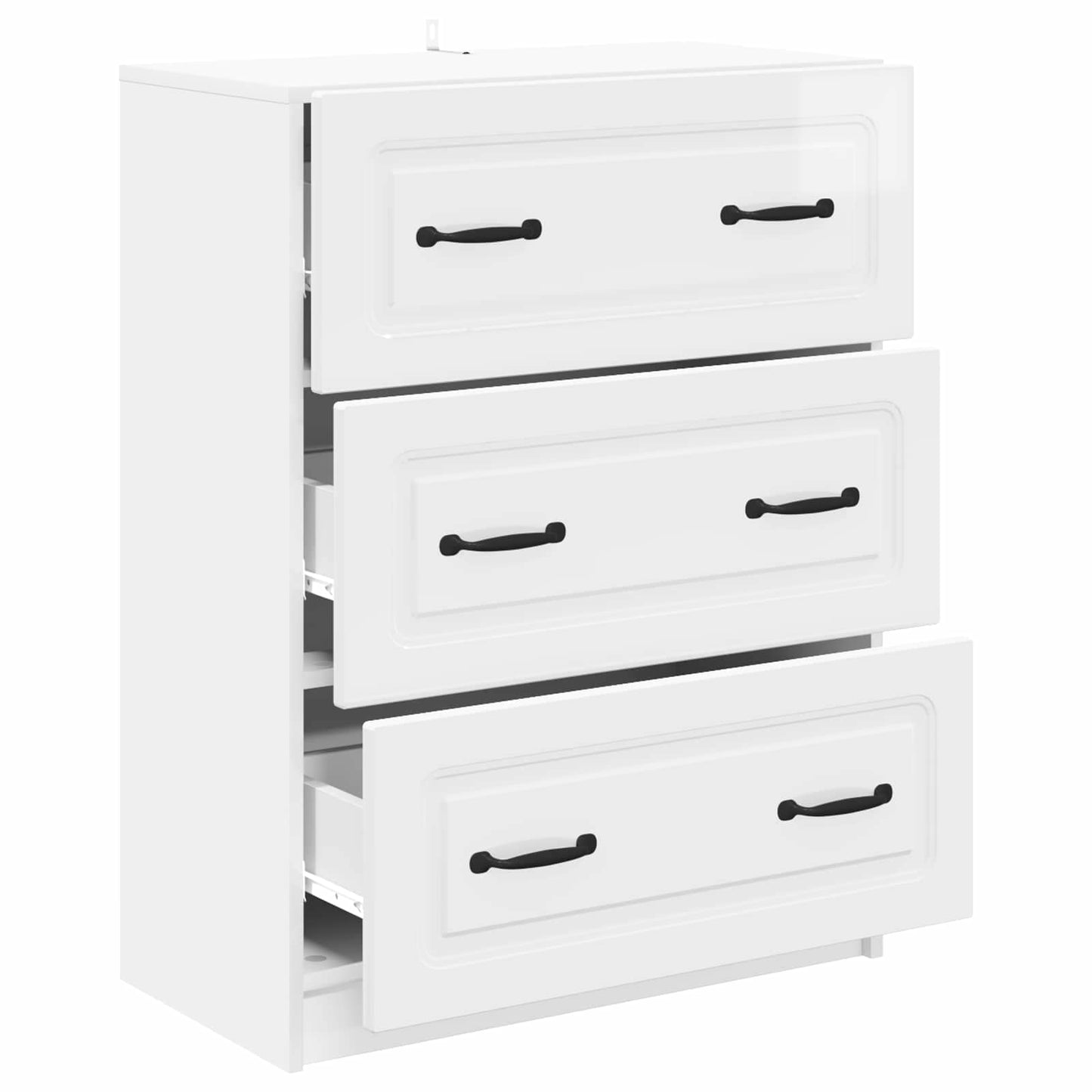 Ladenkast Hoogglans Wit 66 x 34,5 x 87 cm Bewerkt hout