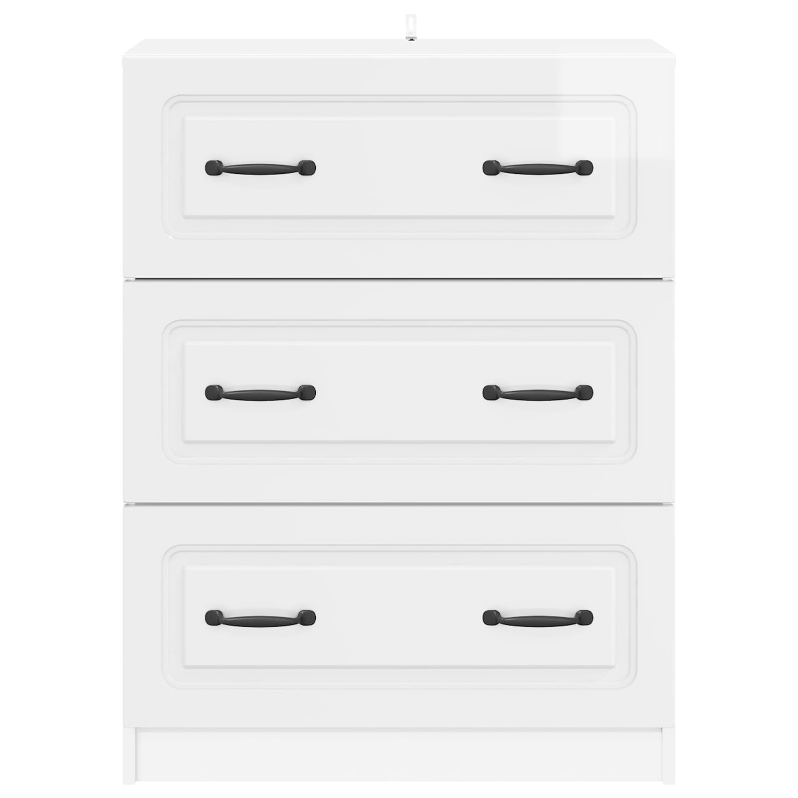 Ladenkast Hoogglans Wit 66 x 34,5 x 87 cm Bewerkt hout