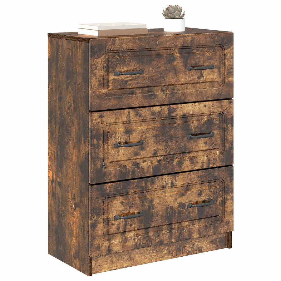 Ladenkast Gerookt eiken 66 x 34,5 x 87 cm Bewerkt hout