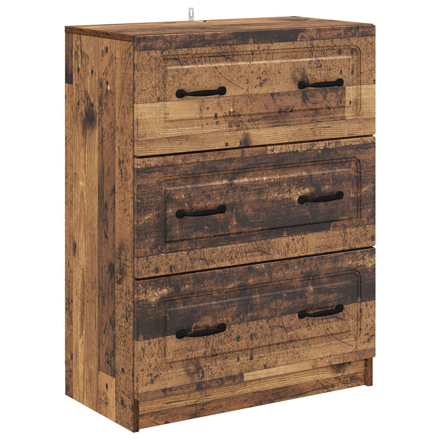 Ladenkast Oud hout 66 x 34,5 x 87 cm Bewerkt hout
