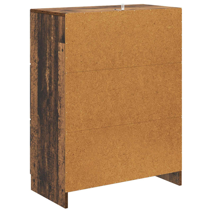 Ladenkast Oud hout 66 x 34,5 x 87 cm Bewerkt hout