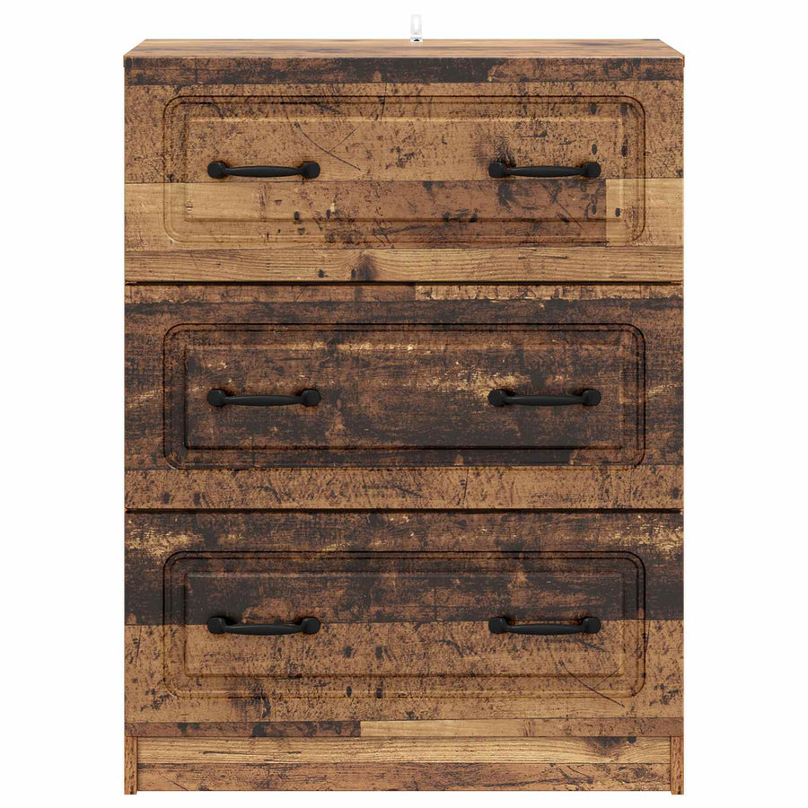 Ladenkast Oud hout 66 x 34,5 x 87 cm Bewerkt hout