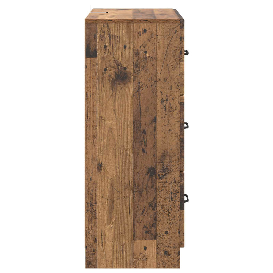 Ladenkast Oud hout 66 x 34,5 x 87 cm Bewerkt hout