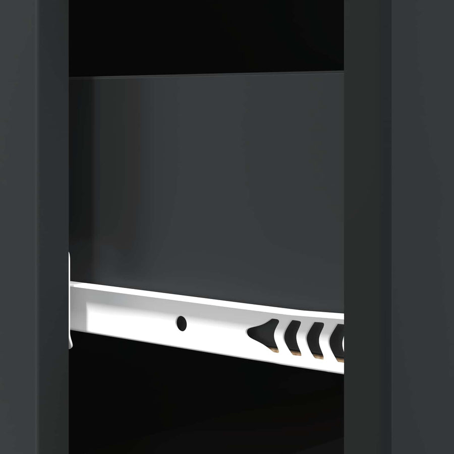 Ladenkast Zwart 33 x 34,5 x 87 cm Bewerkt hout