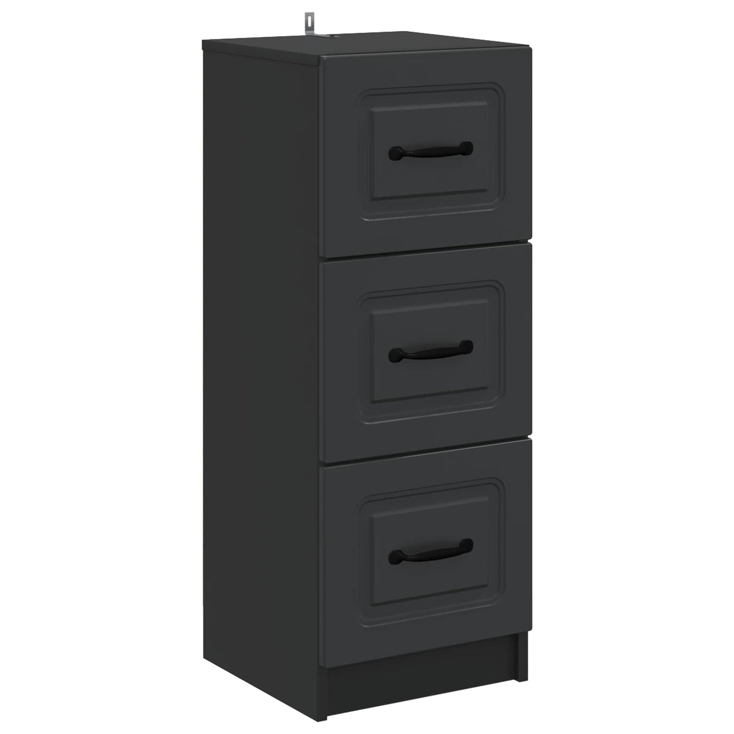Ladenkast Zwart 33 x 34,5 x 87 cm Bewerkt hout