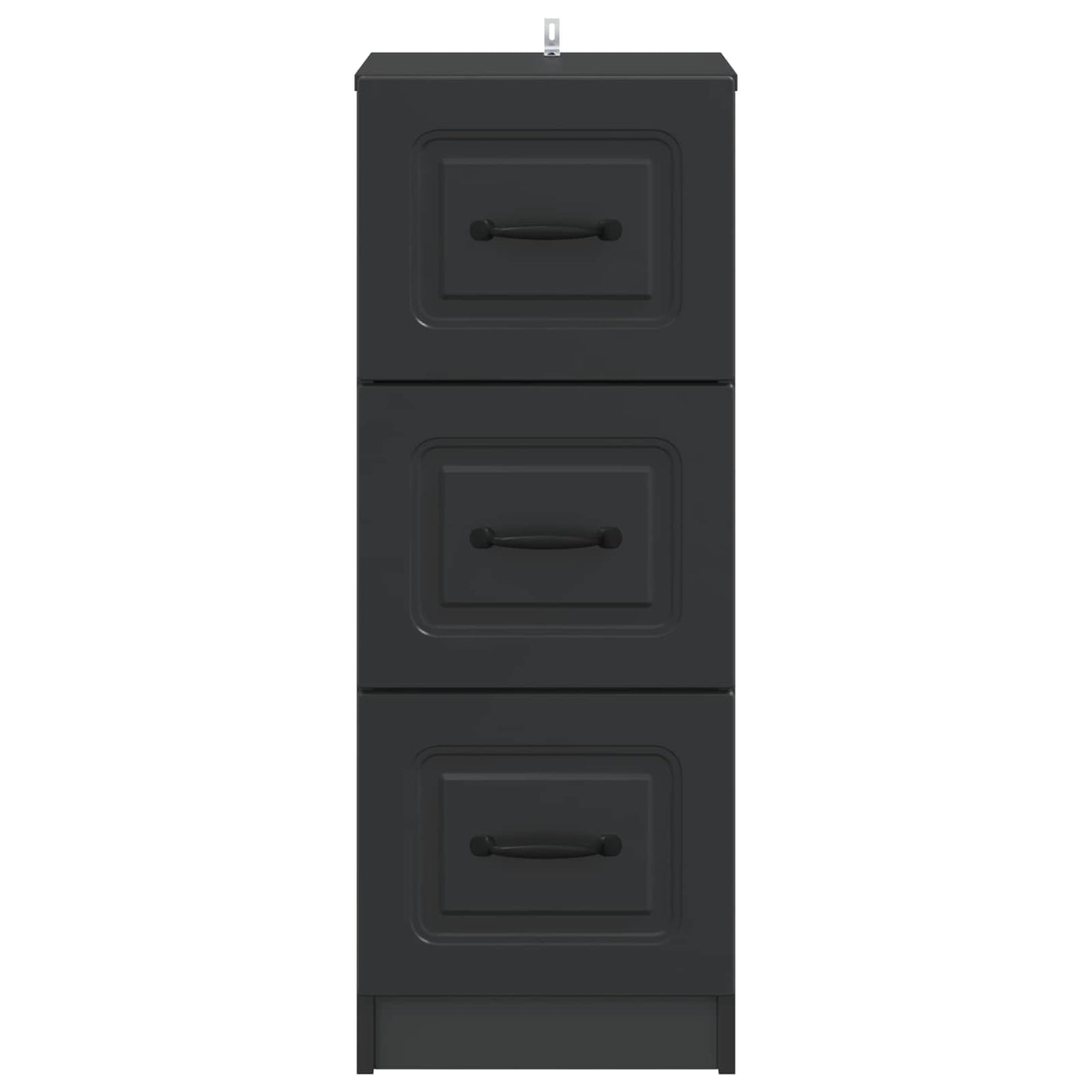 Ladenkast Zwart 33 x 34,5 x 87 cm Bewerkt hout