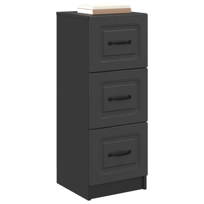 Ladenkast Zwart 33 x 34,5 x 87 cm Bewerkt hout