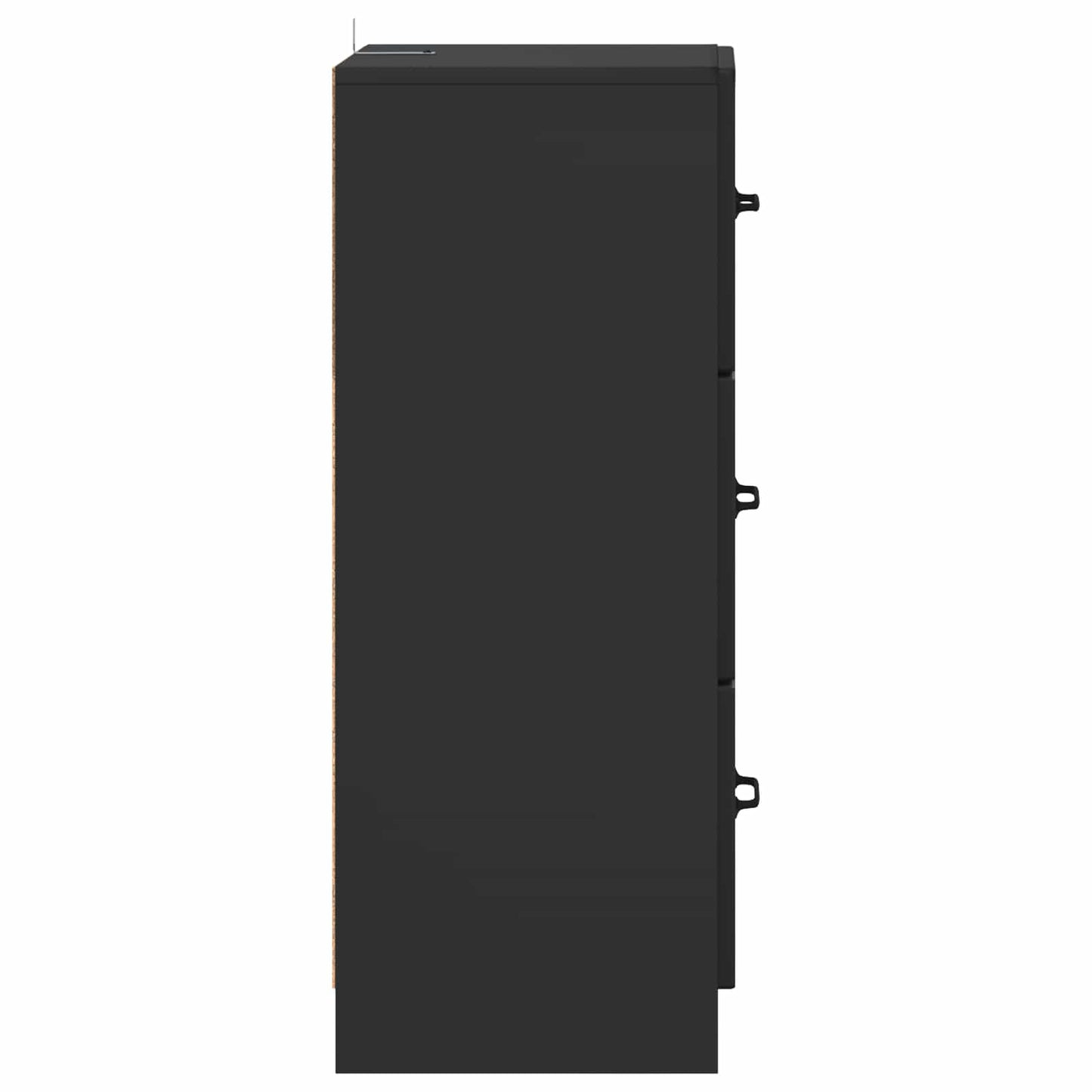 Ladenkast Zwart 33 x 34,5 x 87 cm Bewerkt hout
