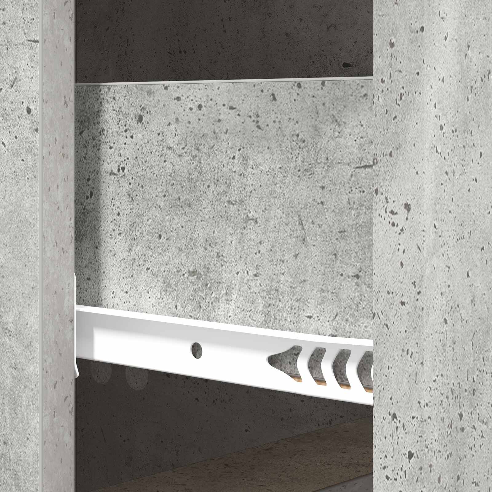 Ladenkast Betongrijs 33 x 34,5 x 87 cm Bewerkt hout