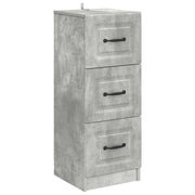 Ladenkast 33x34,5x87 cm betongrijs bewerkt hout