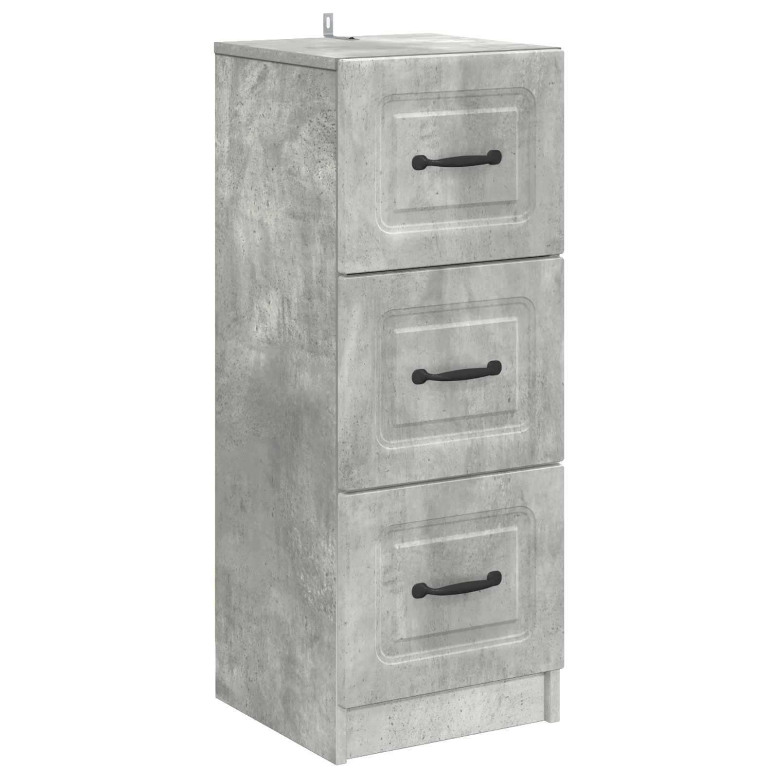 Ladenkast Betongrijs 33 x 34,5 x 87 cm Bewerkt hout