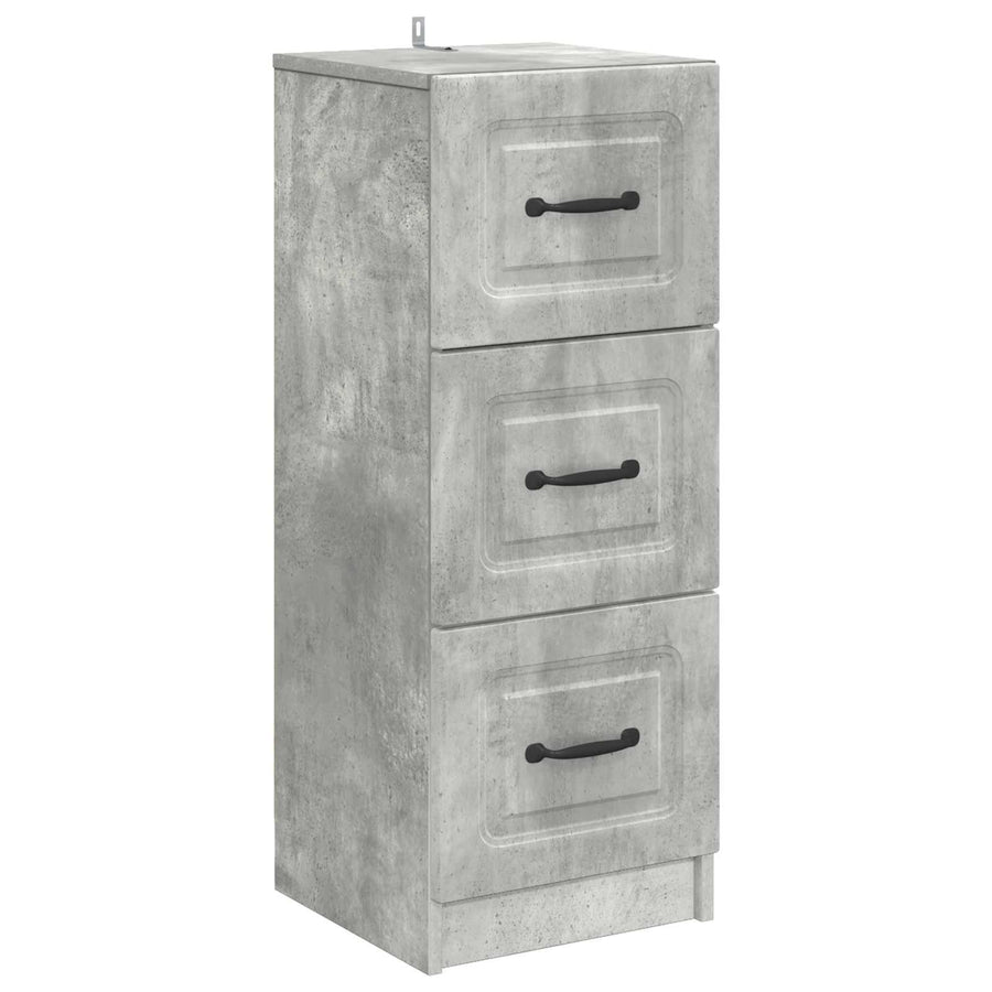 Ladenkast Betongrijs 33 x 34,5 x 87 cm Bewerkt hout