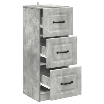 Ladenkast Betongrijs 33 x 34,5 x 87 cm Bewerkt hout