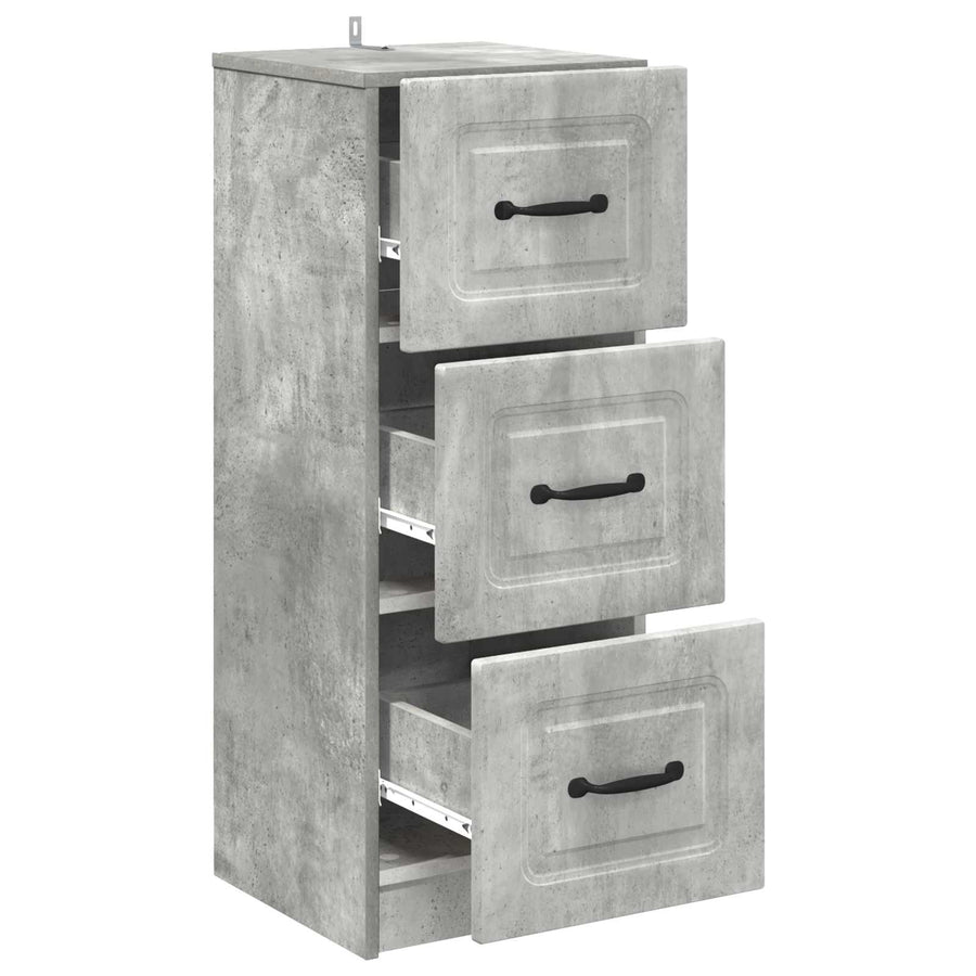 Ladenkast Betongrijs 33 x 34,5 x 87 cm Bewerkt hout