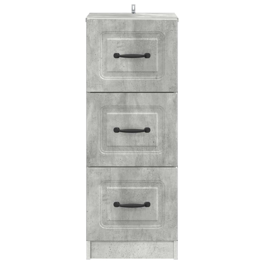 Ladenkast Betongrijs 33 x 34,5 x 87 cm Bewerkt hout