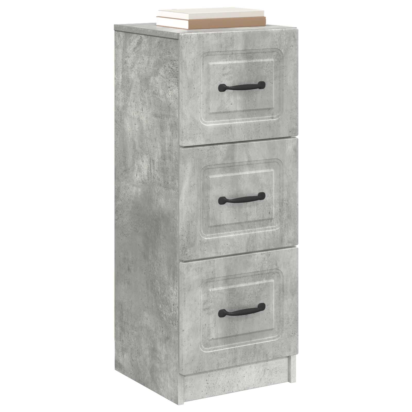 Ladenkast Betongrijs 33 x 34,5 x 87 cm Bewerkt hout