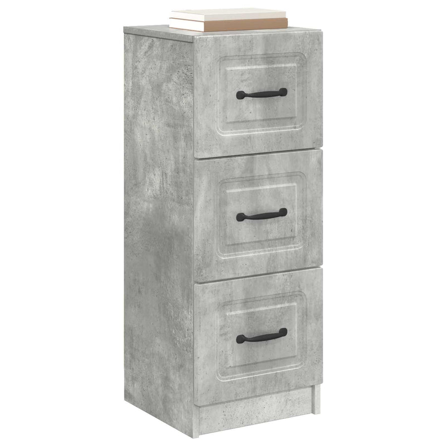 Ladenkast Betongrijs 33 x 34,5 x 87 cm Bewerkt hout