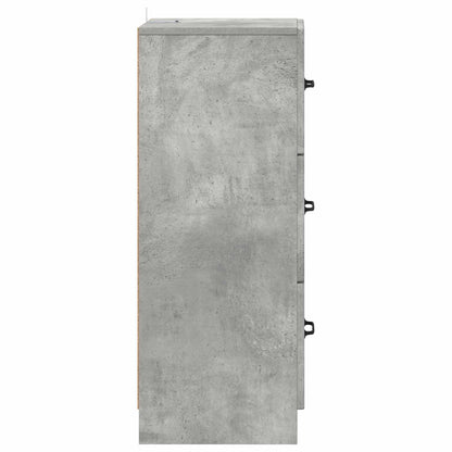 Ladenkast Betongrijs 33 x 34,5 x 87 cm Bewerkt hout
