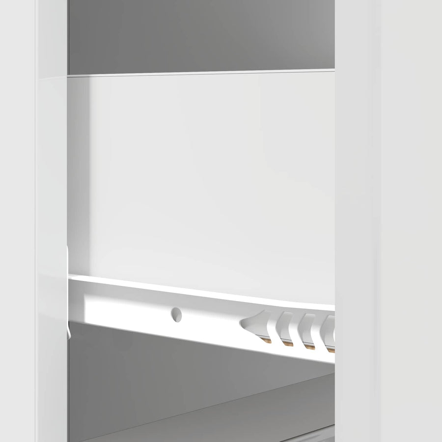 Ladenkast Hoogglans Wit 33 x 34,5 x 87 cm Bewerkt hout