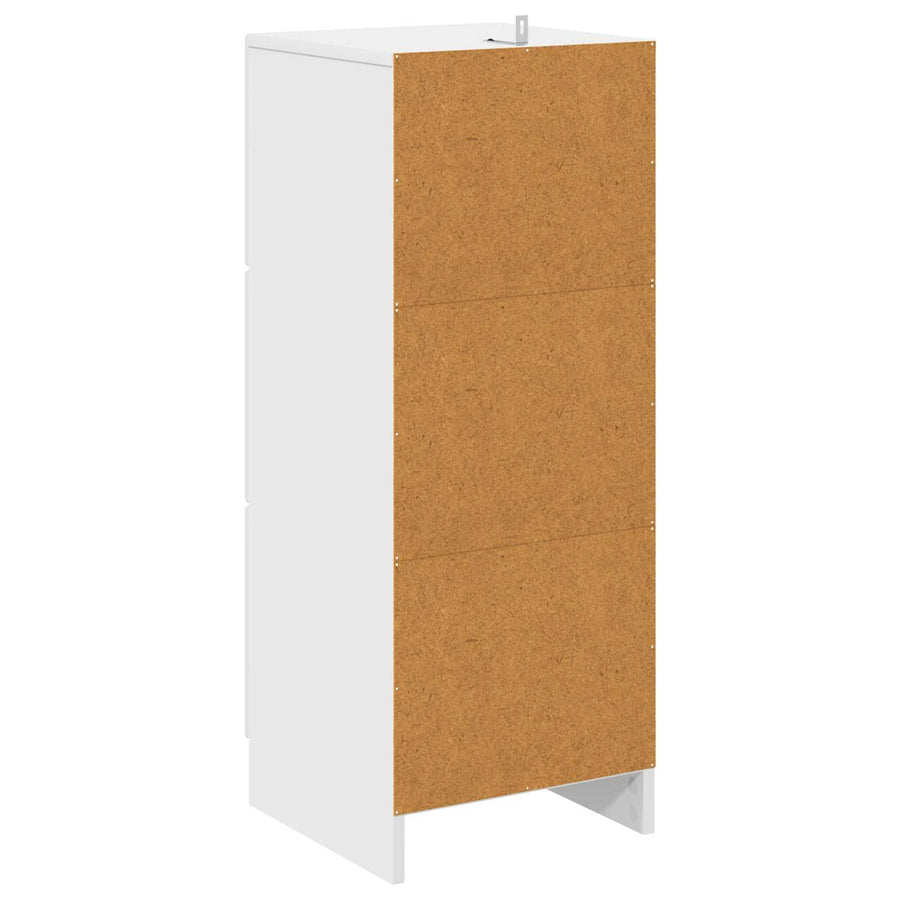 Ladenkast Hoogglans Wit 33 x 34,5 x 87 cm Bewerkt hout