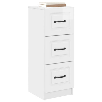 Ladenkast Hoogglans Wit 33 x 34,5 x 87 cm Bewerkt hout