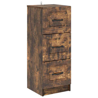Ladenkast Gerookt eiken 33 x 34,5 x 87 cm Bewerkt hout