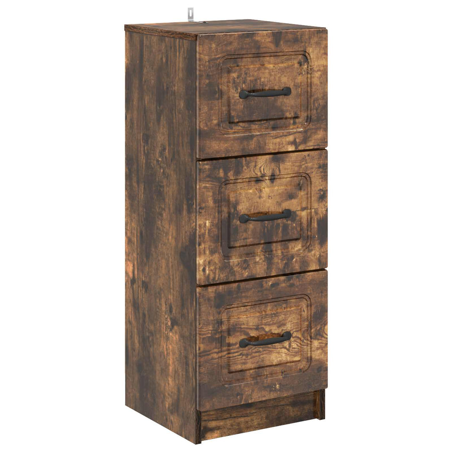 Ladenkast Gerookt eiken 33 x 34,5 x 87 cm Bewerkt hout