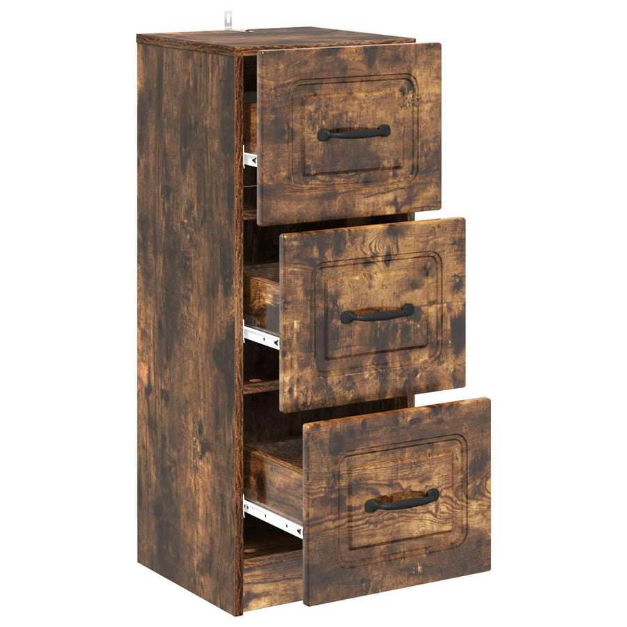 Ladenkast Gerookt eiken 33 x 34,5 x 87 cm Bewerkt hout