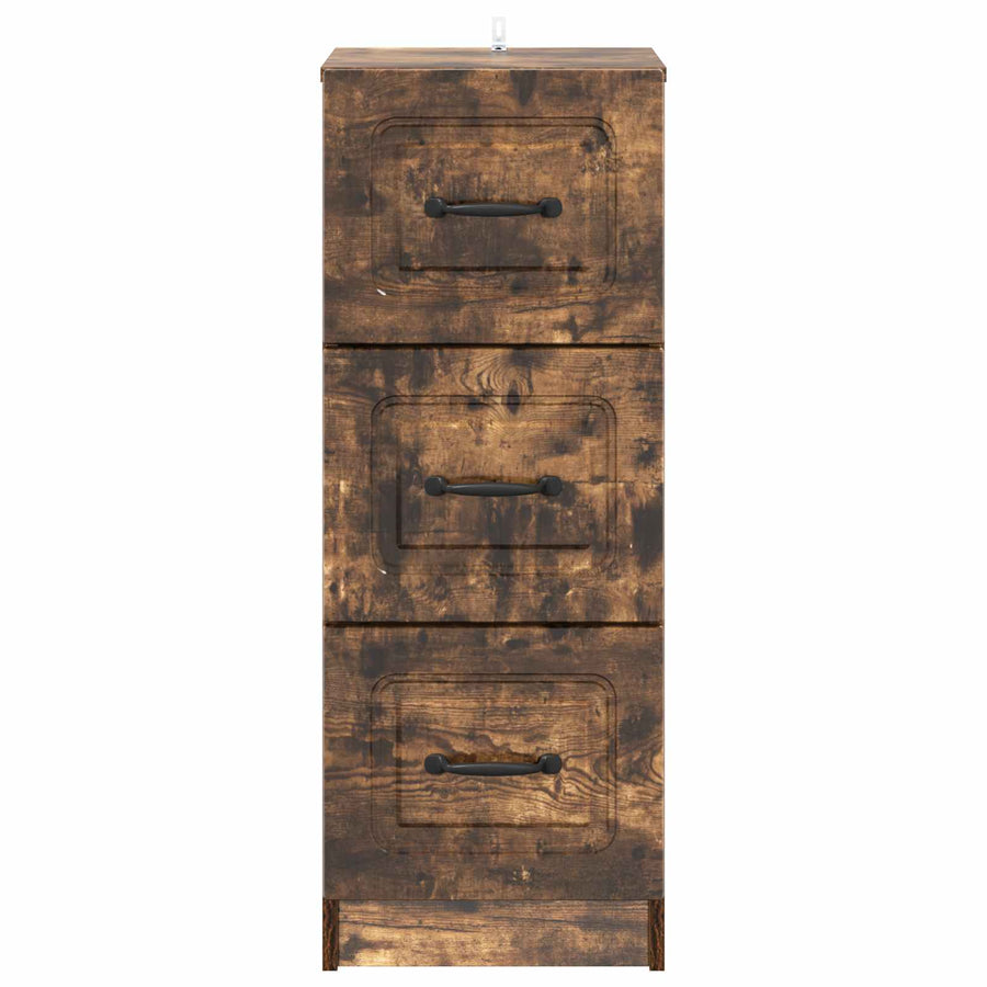 Ladenkast Gerookt eiken 33 x 34,5 x 87 cm Bewerkt hout