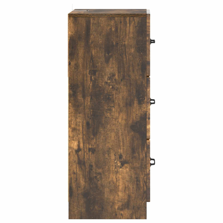 Ladenkast Gerookt eiken 33 x 34,5 x 87 cm Bewerkt hout
