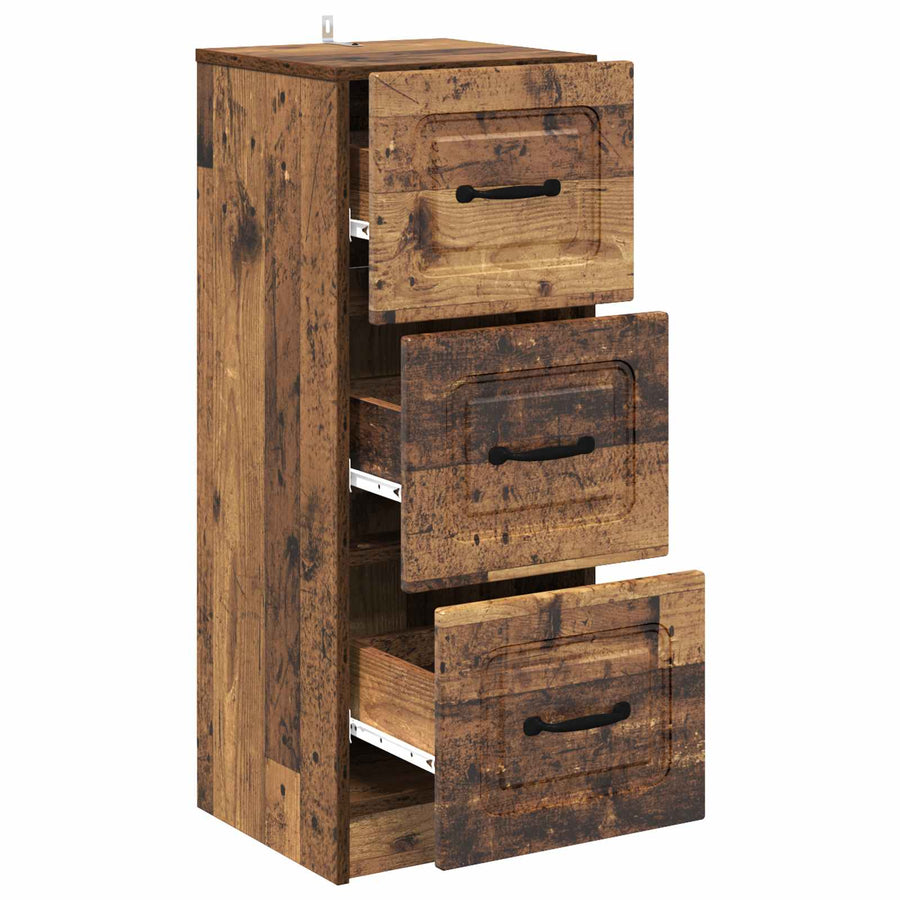 Ladenkast Oud hout 33 x 34,5 x 87 cm Bewerkt hout
