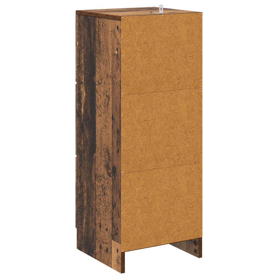 Ladenkast Oud hout 33 x 34,5 x 87 cm Bewerkt hout