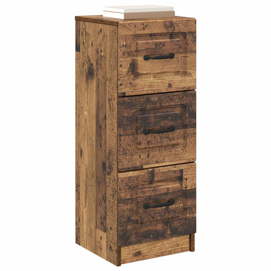 Ladenkast Oud hout 33 x 34,5 x 87 cm Bewerkt hout