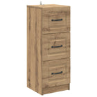 Ladekast bewerkt hout 33x34,5x87 cm artisanaal eiken