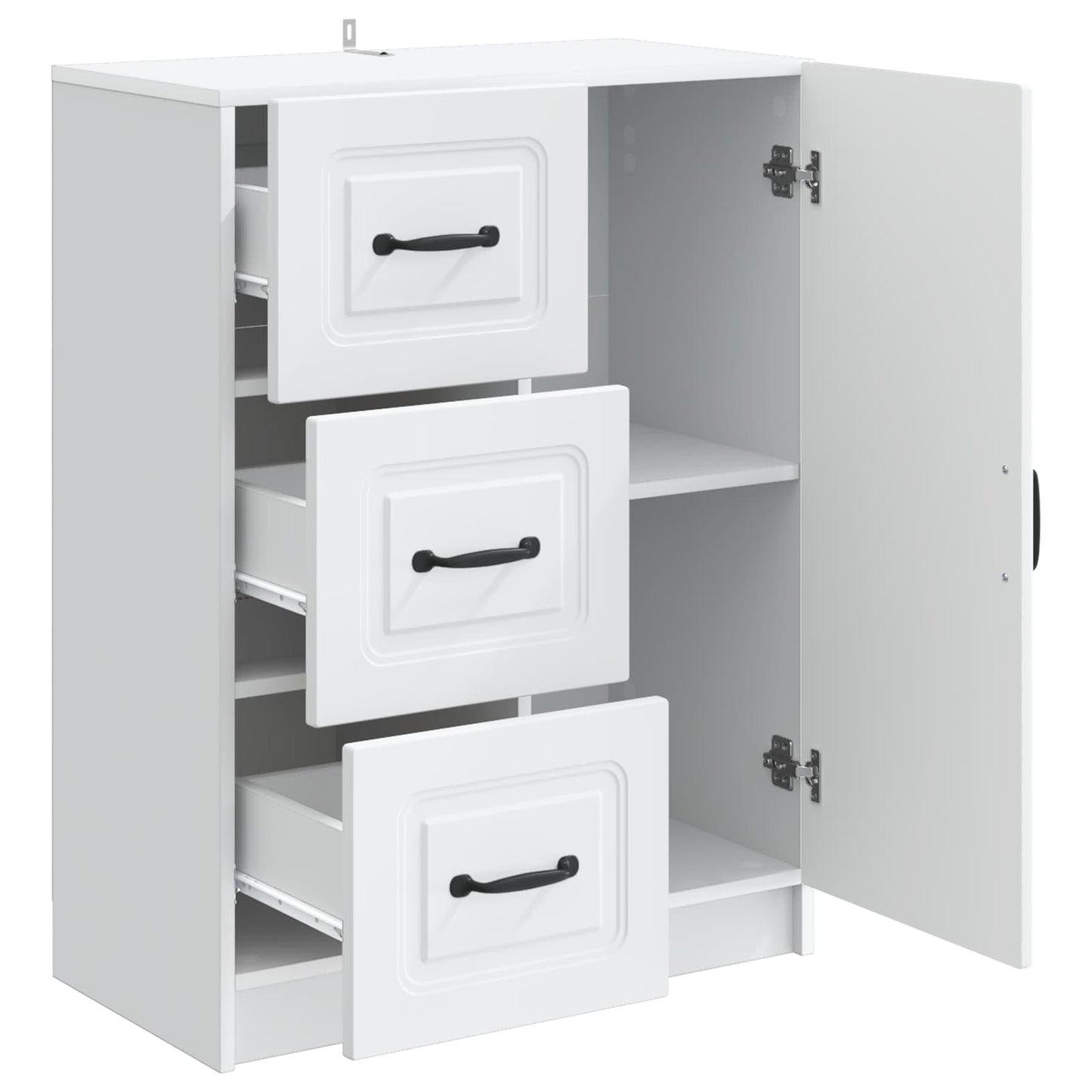 Dressoir met lade Wit 66 x 34,5 x 87 cm Bewerkt hout
