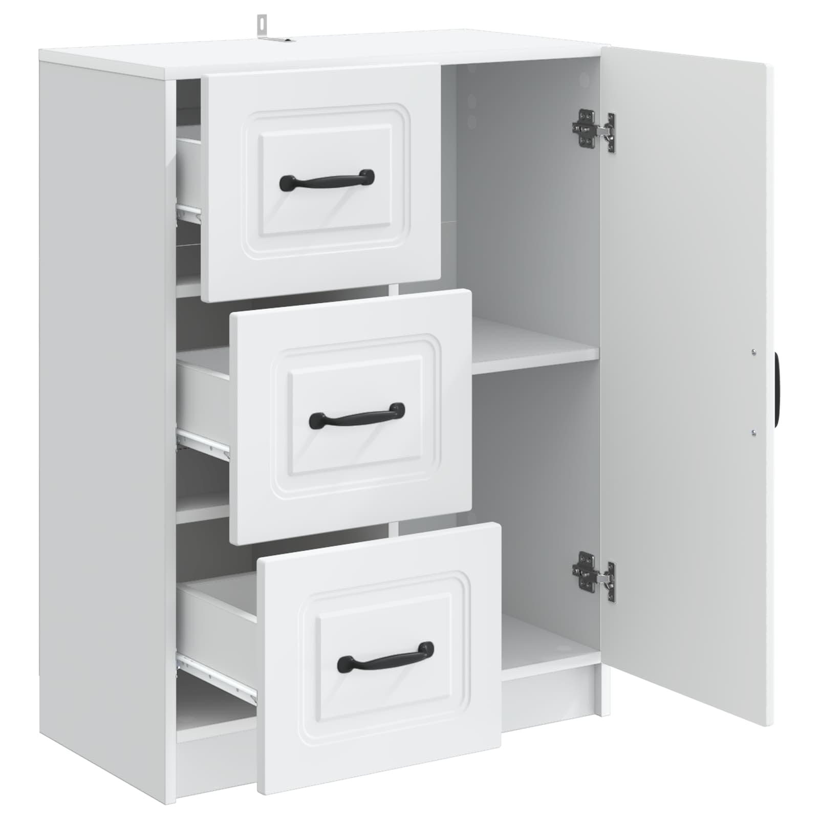 Dressoir met lade Wit 66 x 34,5 x 87 cm Bewerkt hout