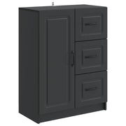 Dressoir zwart 66x34,5x87 cm bewerkt hout