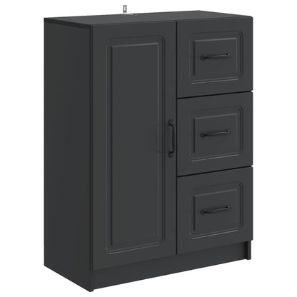 Dressoir met lade Zwart 66 x 34,5 x 87 cm Bewerkt hout