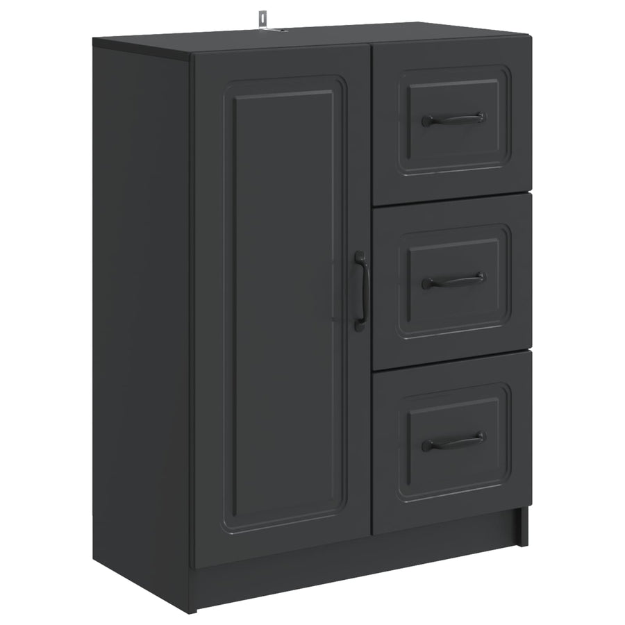 Dressoir met lade Zwart 66 x 34,5 x 87 cm Bewerkt hout