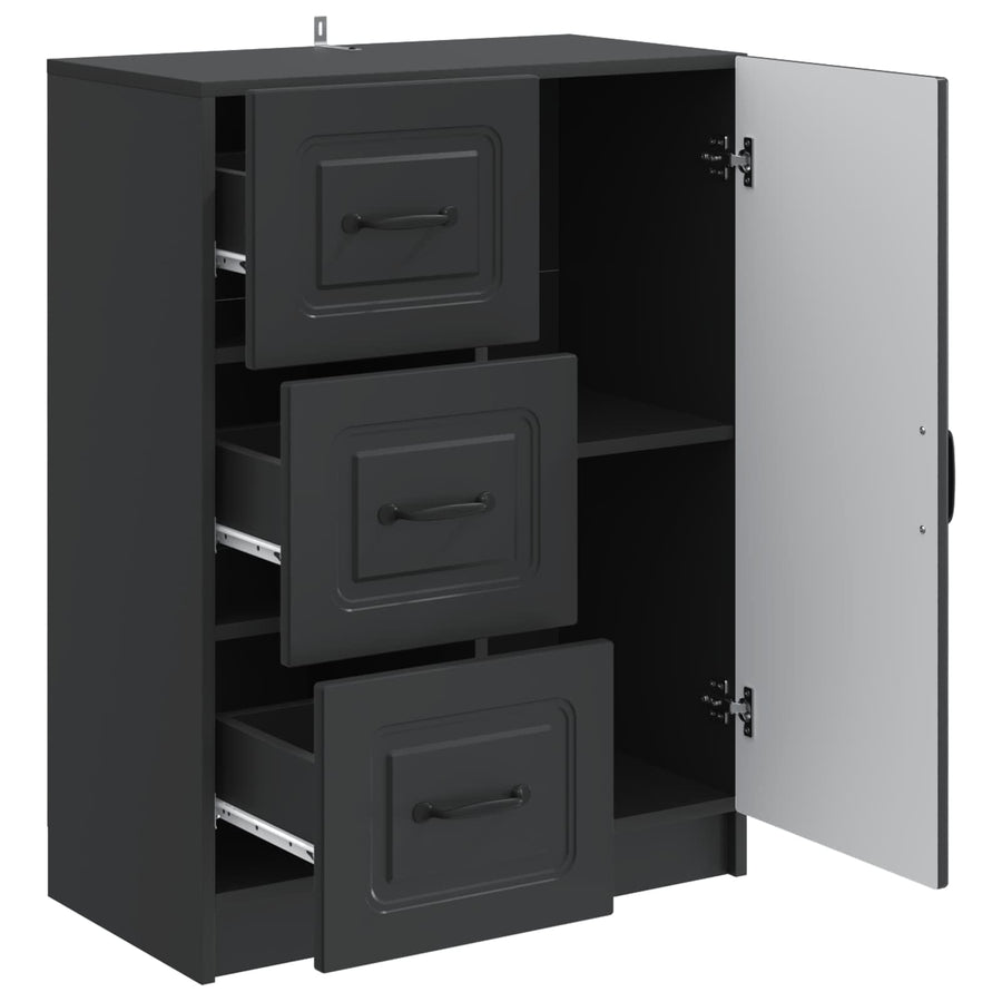 Dressoir met lade Zwart 66 x 34,5 x 87 cm Bewerkt hout